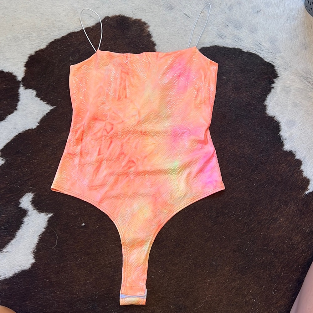 Snake Print neon body suit